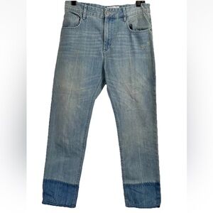 Isabel Marant Etoile Womens Size 38 Jeans Womens Two Tone Slight Tapered Cropped